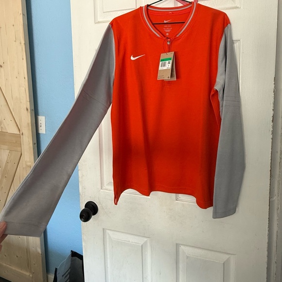 Nike Sweaters - Nike Vibrant Orange Zip-Up Top